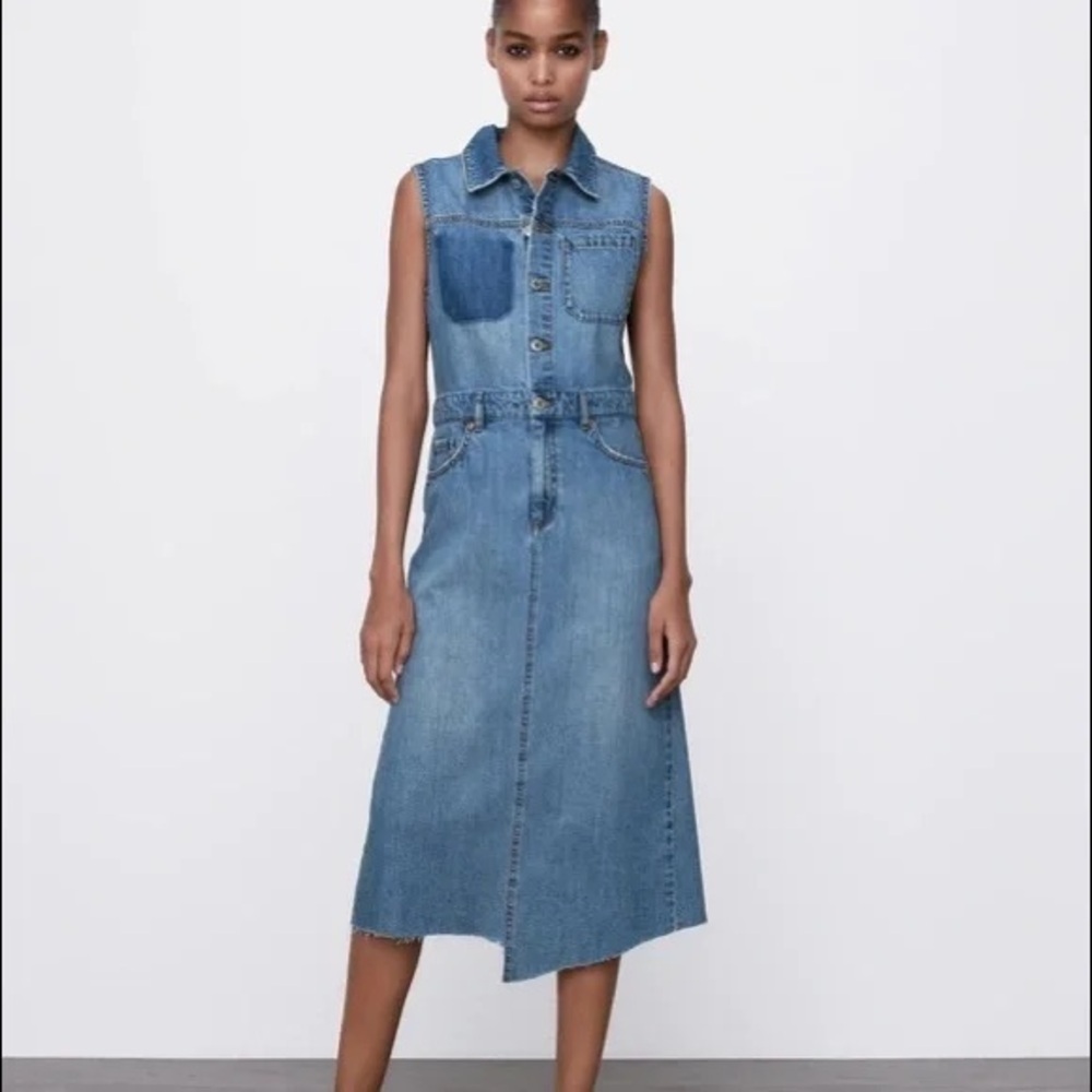Zara Sleeveless Denim Dress! NWOT